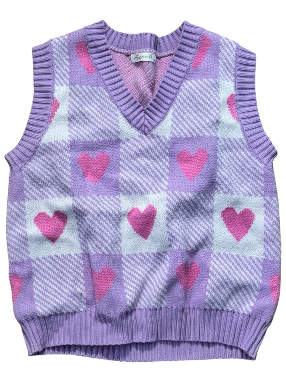 Hyipels Y2K preppy-style V-neck knitted sweater vest Size Medium. Slight crop.